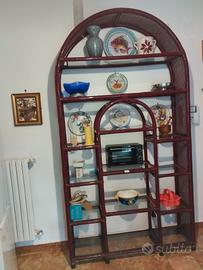 mobile credenza arco tondo bambu rosso 