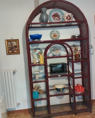 mobile credenza arco tondo bambu rosso 