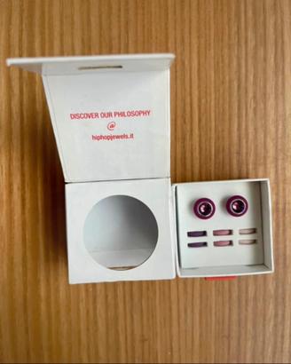 Orecchini Hip Hop purple, mai usati