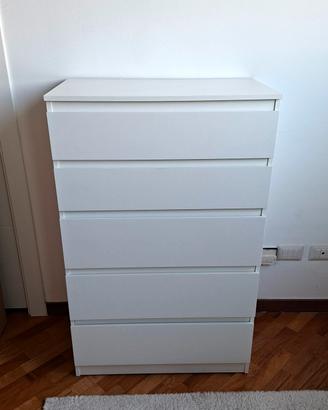 Cassettiera KULLEN Ikea, con 5 cassetti, bianco