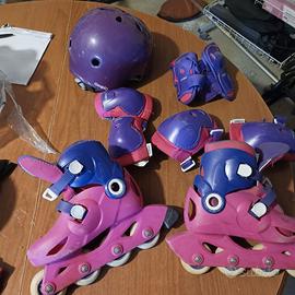 pattini + 6 pezzi + casco