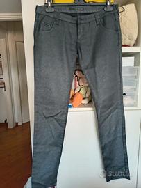 pantalone Calvin Klein grigio scuro lurex