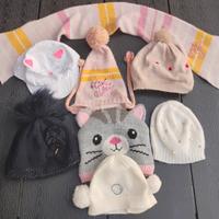 lotto 7 cappellini bimba + sciarpa in omaggio 