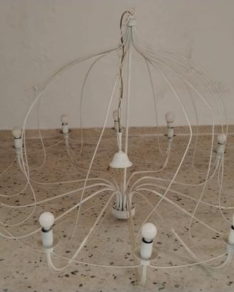 lampadario shabby a 12 luci