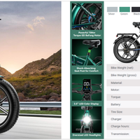 BICICLETTA ELETTRICA FAT BIKE OVIVO HYPER V2