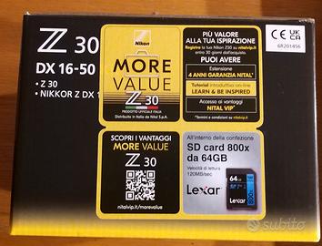 Nikon Z30 con kit nikkor Z DX 16-50 VR