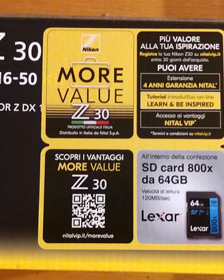 Nikon Z30 con kit nikkor Z DX 16-50 VR