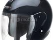 CASCO DEMI JET NERO LUCIDO CON VISIERA REDBIKE RB-