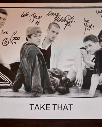 cartolina  autografata  take  that   95’