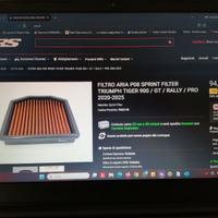 FILTRO ARIA TRIUMPH TIGER 900 ALTE PRESTAZIONI