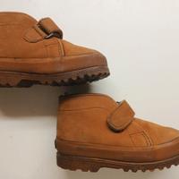 Scarpe bimbo polacchine in camoscio con velcro Sup