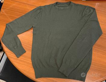 Maglione maglioncino verde militare tg. M uomo