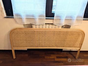 Testiera letto rattan naturale stile boho