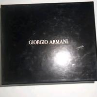 portafoglio in pelle e portatessere Giorgio Armani