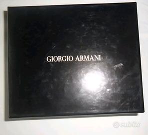 portafoglio in pelle e portatessere Giorgio Armani