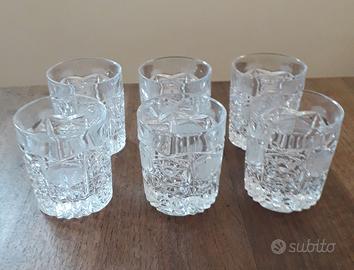 Bicchieri cristallo intagliato da liquore