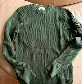 Maglione Stone Island a Costine - Verde Oliva - L