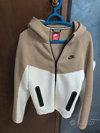 Felpa Nike Tech Fleece Beige e Bianca - Taglia XS
