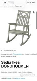 Sedia dondolo ikea bondholmen