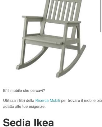 Sedia dondolo ikea bondholmen