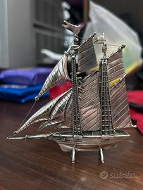 Barca a vela in argento 925