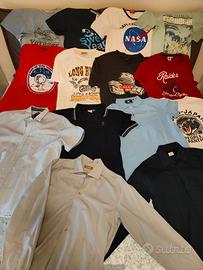 stock 9 t-shirt, 2 polo e 3 camicie da uomo