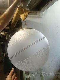 Lampadario globo vetro murano vintage
