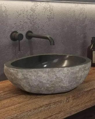 Lavabo da appoggio in pietra
