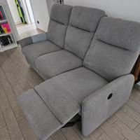 divano 3 posti con recliner elettrico