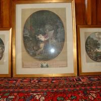 3 Importanti Incisioni in cornice.Francia'700-'800