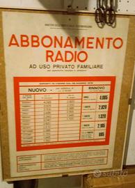 Locandina Vintage 1978 Abbonamento Radio