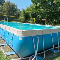 piscina fuori terra con pompa e copertura 
