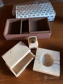Set tabacco marmo travertino Vintage Nestoredesign