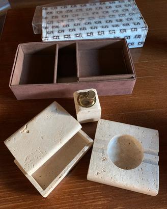 Set tabacco marmo travertino Vintage Nestoredesign