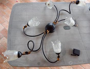 Lampadario ferro battuto Veneta Lampadari