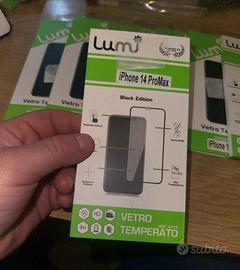 Lotto 7 vetri temperati per iPhone 14 Pro Max