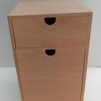 CASSETTIERA IN LEGNO DUE CASSETTI