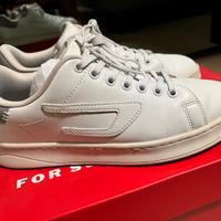 Scarpe sneakers diesel e converse n.40, bianca bei