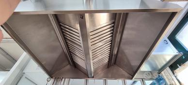 cappa illuminata per cucina industriale completa