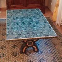 Grande tavolo da salotto in marmo di fine '800.