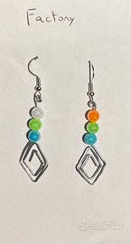 Orecchini rombi artigianali anallergici