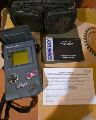Game boy con tre giochi custodia e borsello .