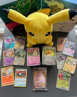 3) Lotto Carte Pokemon NO DOPPIE+5 Ex+Fuoriserie