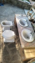  bagno completo, sanitari stile retrò