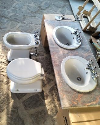 bagno completo, sanitari stile retrò