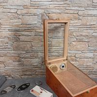 umidificatore per sigari in legno con igrometro