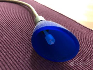 Lampada a muro vetro blu