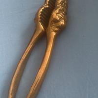 Schiaccianoci vintage in ottone con testa di leone