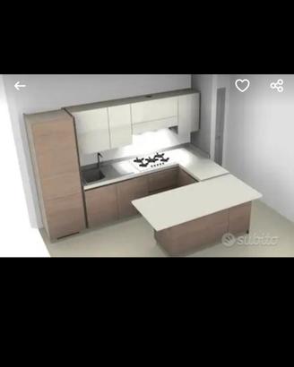 cucina scavolini bianca e beg 