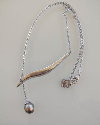 collana con perla vera di tahiti 